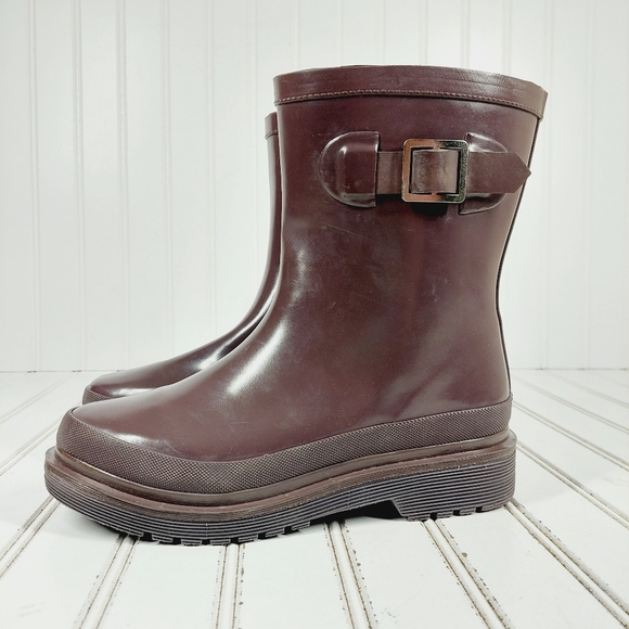 New Chooka Ballard Mid Waterproof Mauve Rain Boots M205 - Picture 1 of 10